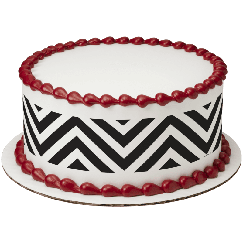Black & White Chevron Cake