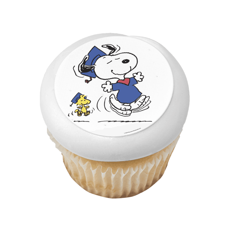 Peanuts® Snoopy® and Woodstock® Graduation Cupcake