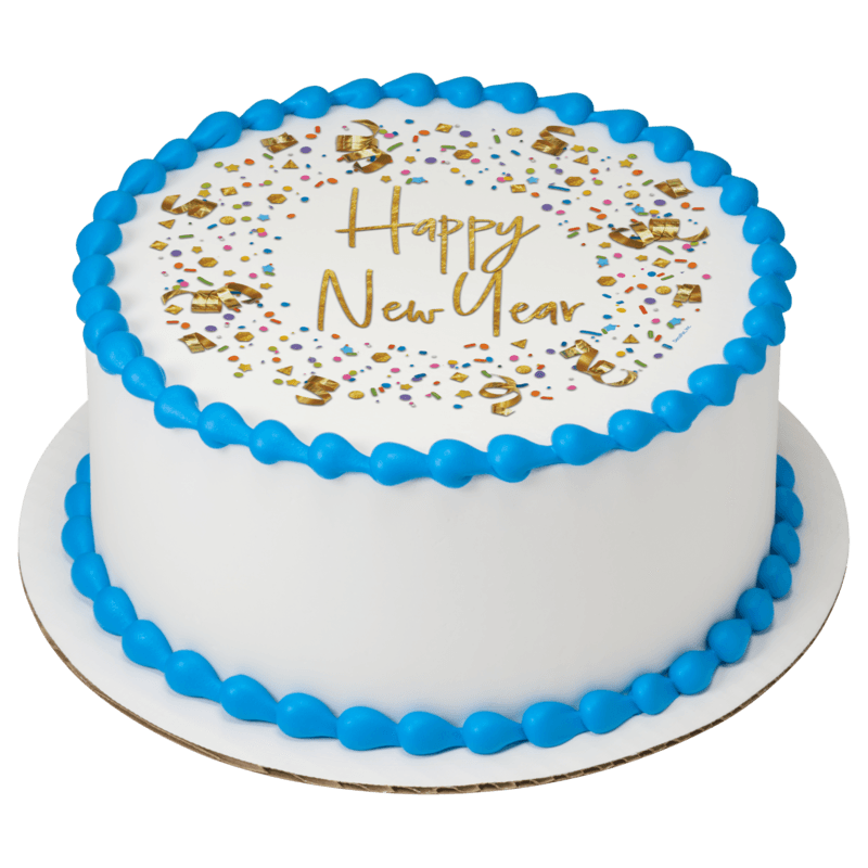 Happy New Year Confetti Cake