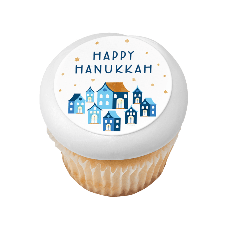 Happy Hanukkah Cupcake
