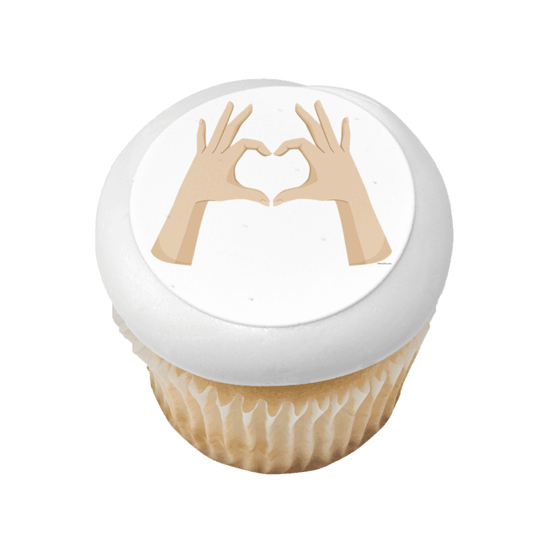 Heart Hands Cupcake