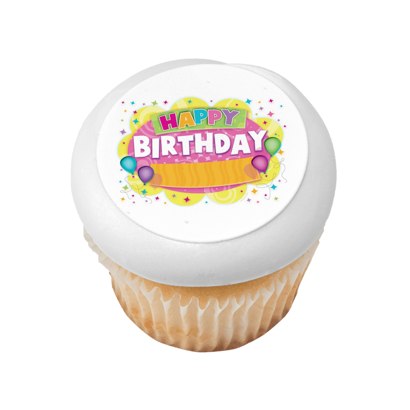 Fun Birthday Balloon Cupcake