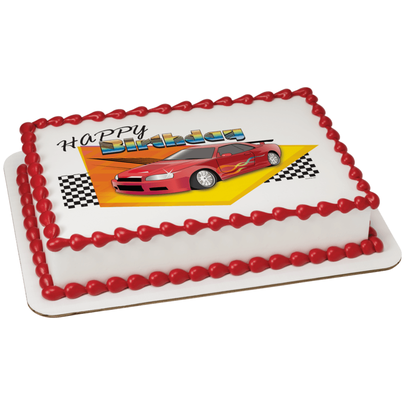Birthday Race Car Cake