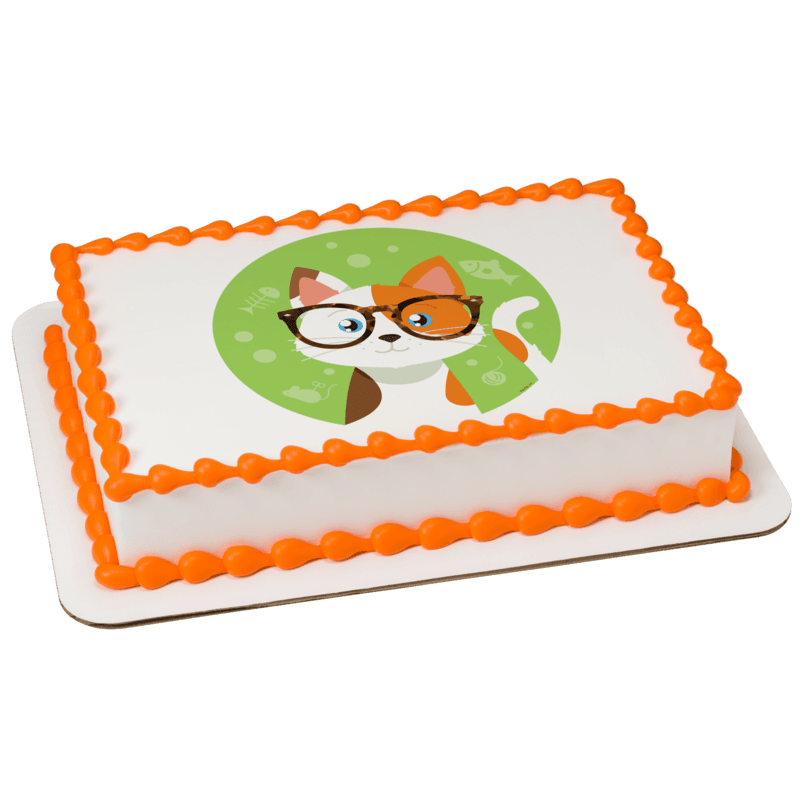 Kitty With Glasses Cake