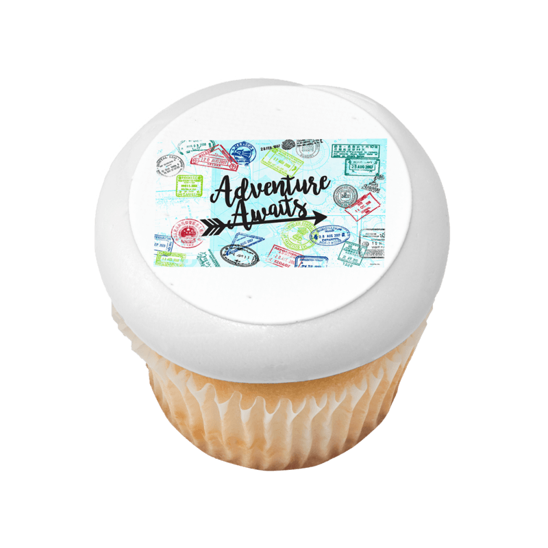 Adventure Awaits Cupcake