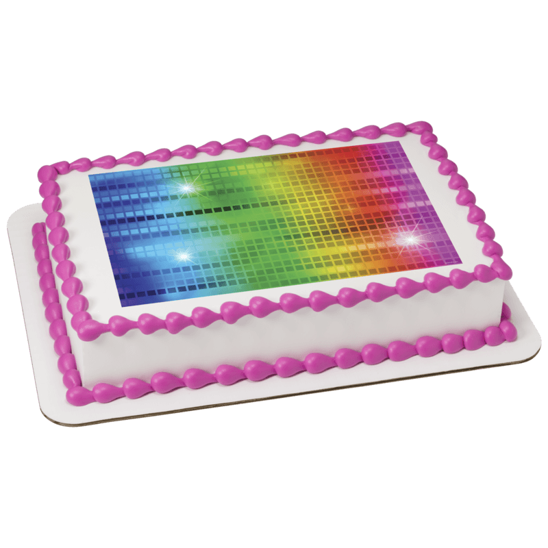 Neon Disco Sheet Cake