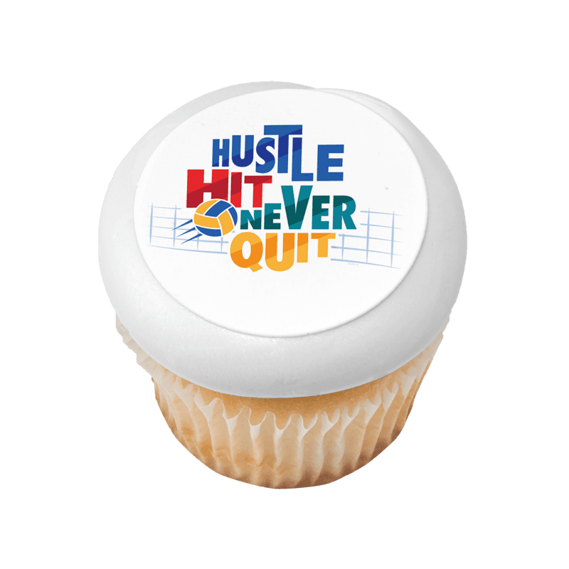 Hustle, Hit, Never Quit Cupcake