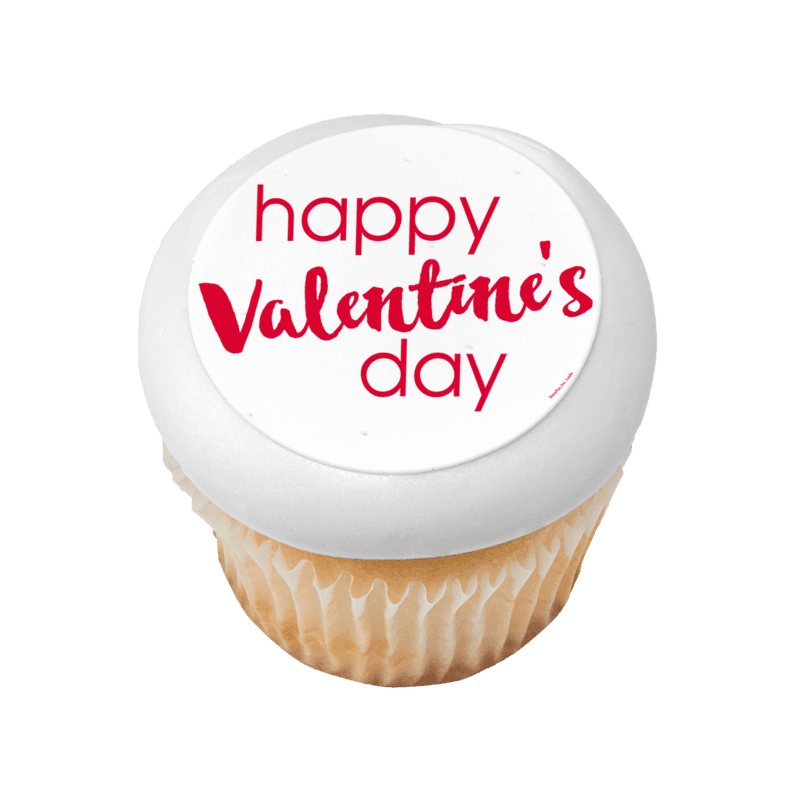 Valentine's Day Script Cupcake