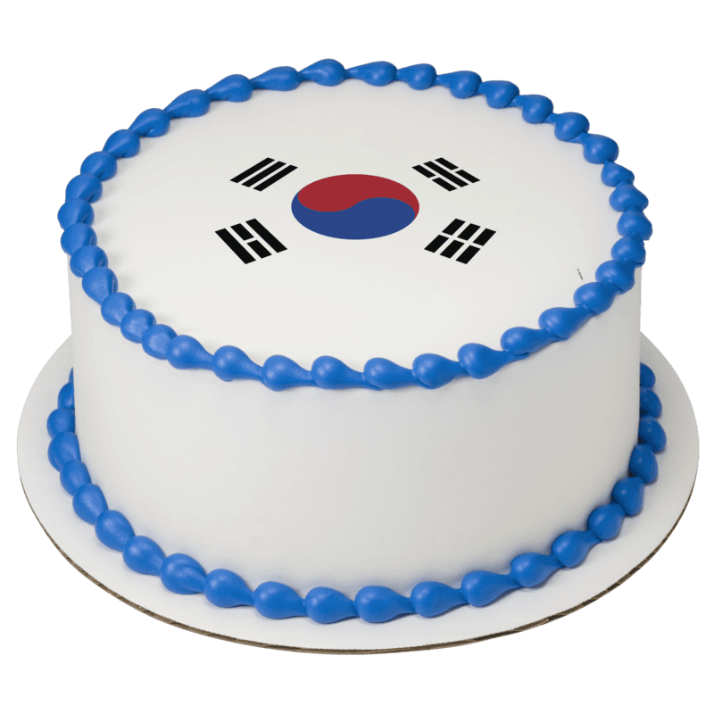 South Korea Country Flag Cake