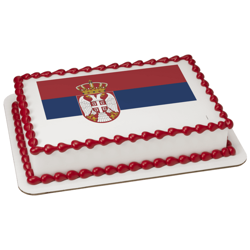 Serbia Country Flag Cake