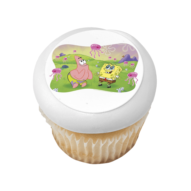 SpongeBob SquarePants Jellyfish Fields Cupcake