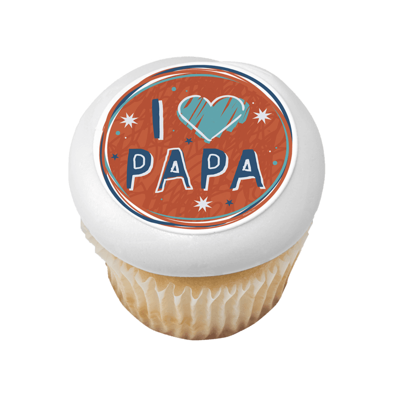 I Heart Papa Cupcake