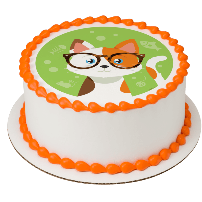 Kitty With Glasses Cake