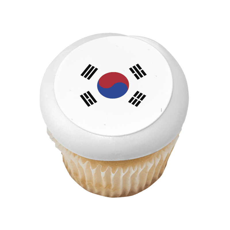 South Korea Country Flag Cupcake
