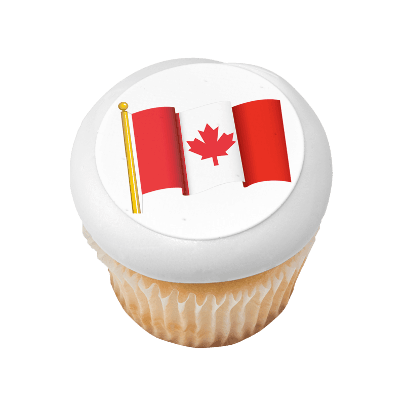 Canadian Flag Cupcake