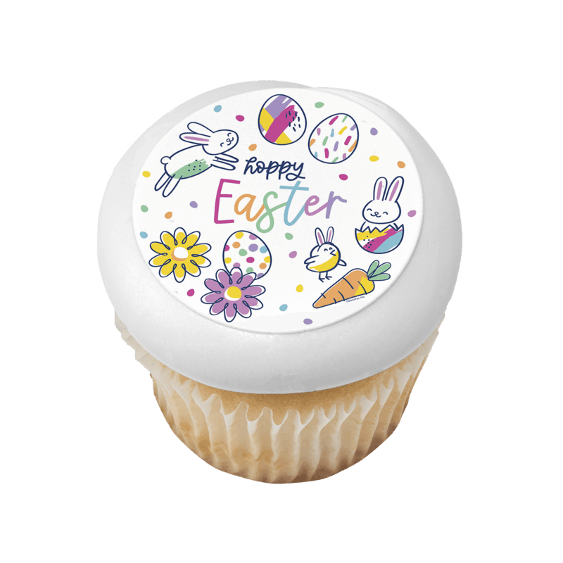 Hoppy Easter Doodle Bunny Cupcake