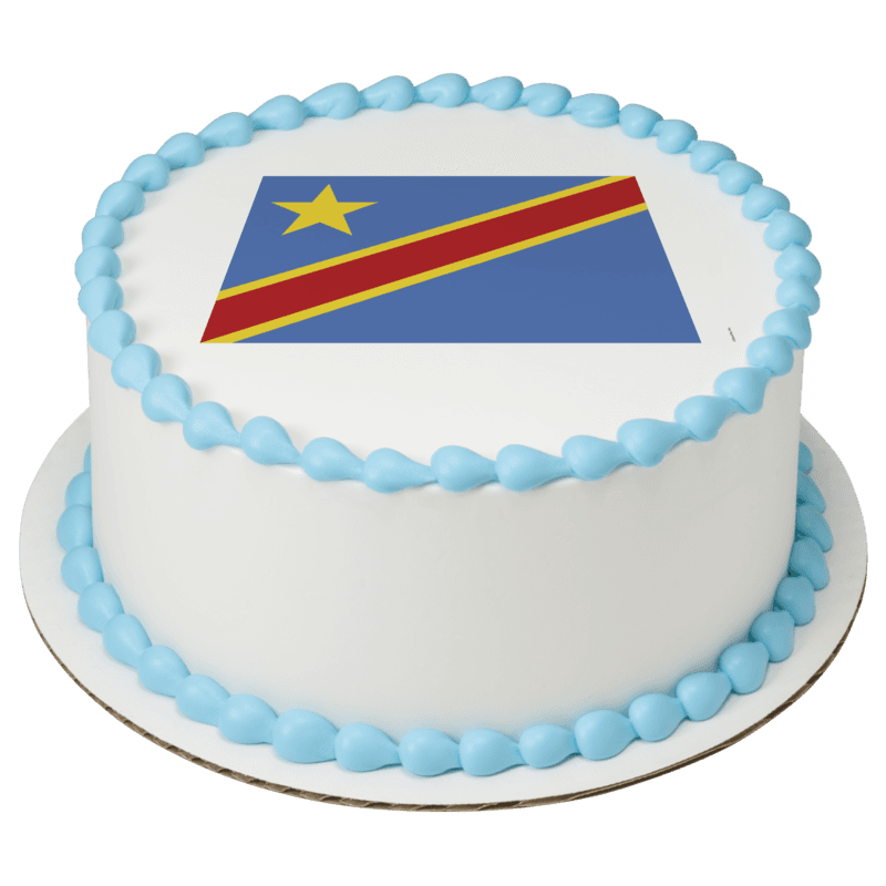 Republic of the Congo Country Flag Cake