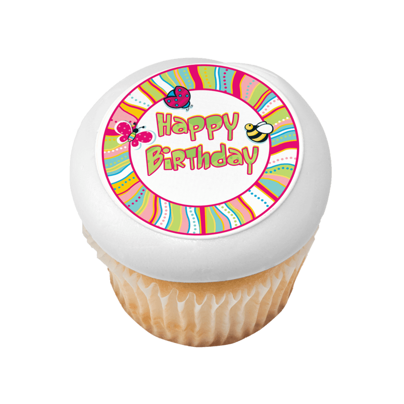 Cutie Pie Birthday Cupcake