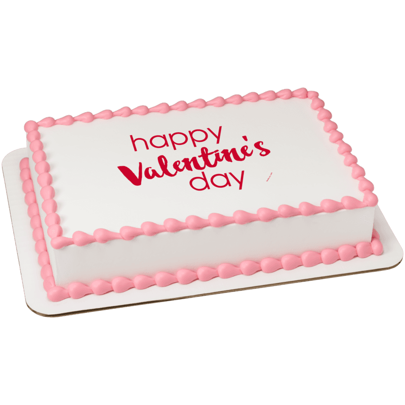 Valentine's Day Script Cake
