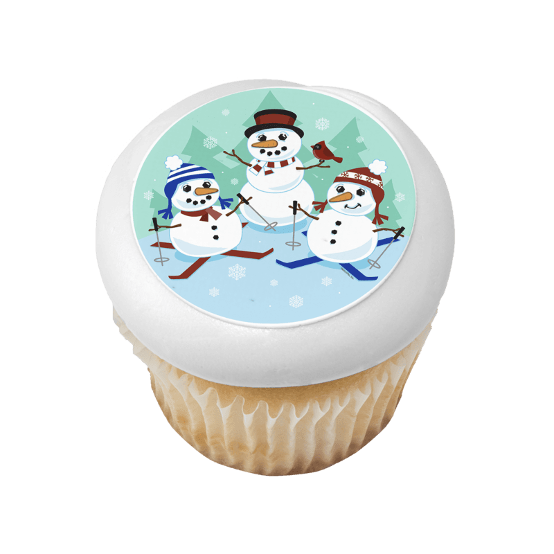 Snowman Friends Cupcake