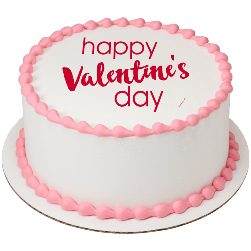 Valentine's Day Script Cake