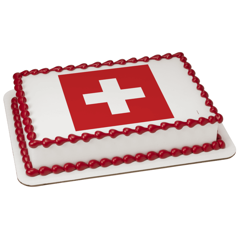 Switzerland Country Flag Cake