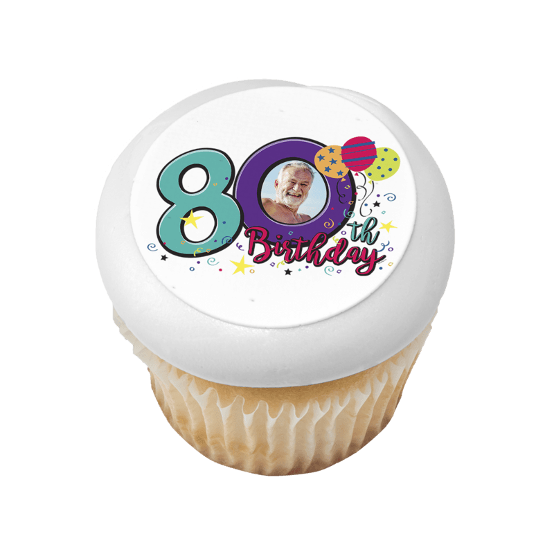 Happy 80th Birthday Cupcake