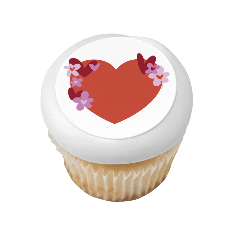 Red Heart Cupcake