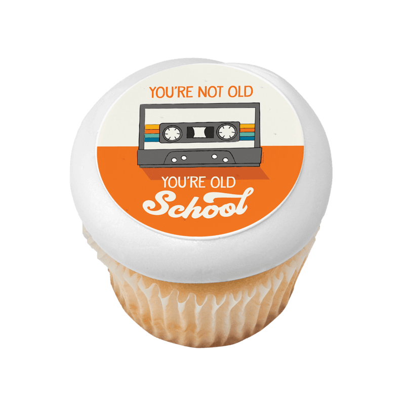 Old School Birthday Cupcake