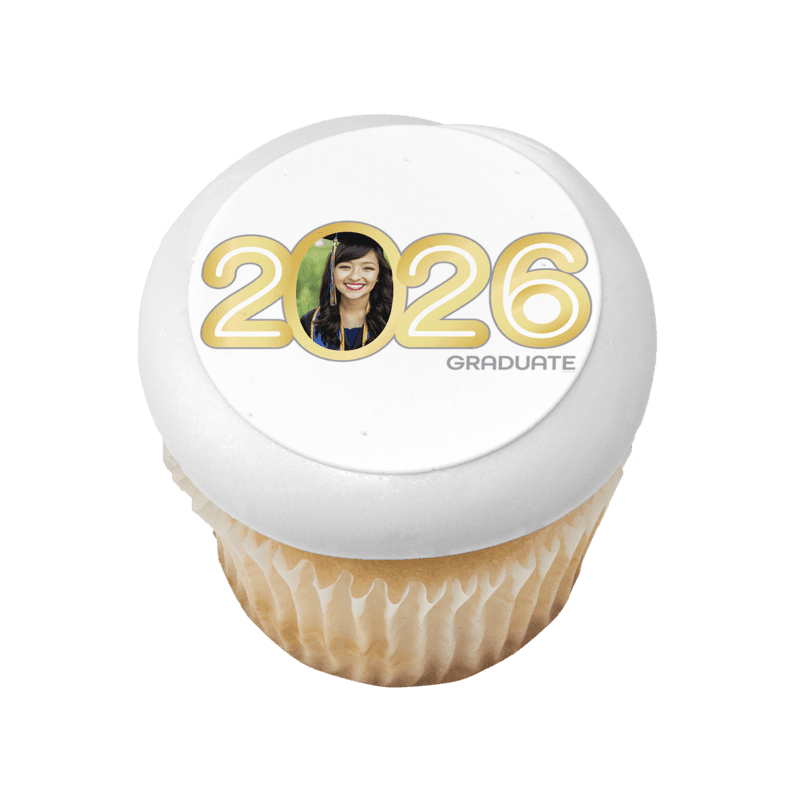 Gold 2026 Graduate Cupcake