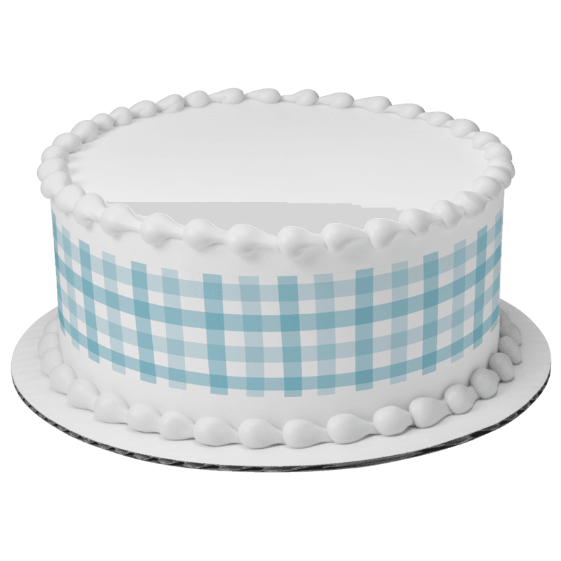 Blue Gingham Cake