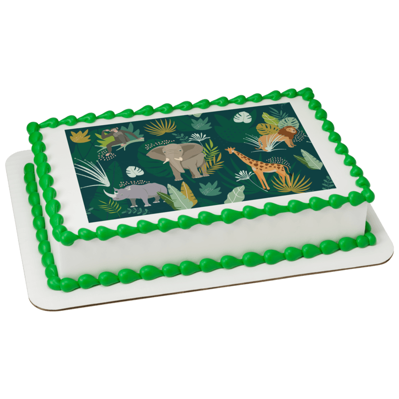 Safari Animals Pattern Cake