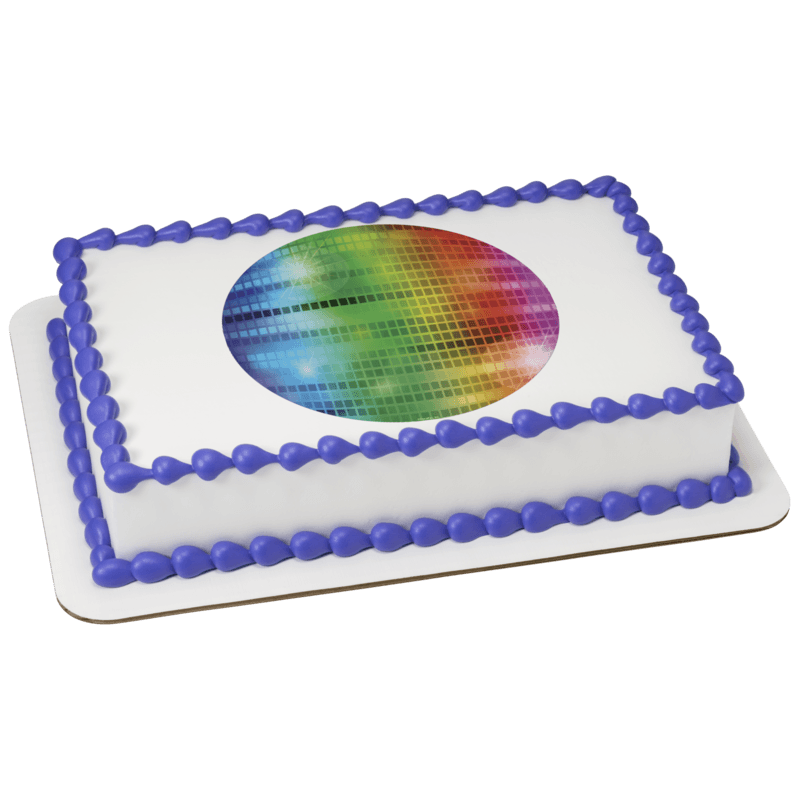 Neon Disco Round Cake