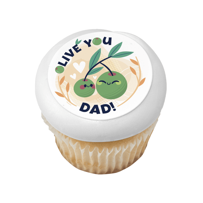 Olive You Dad! Cupcake