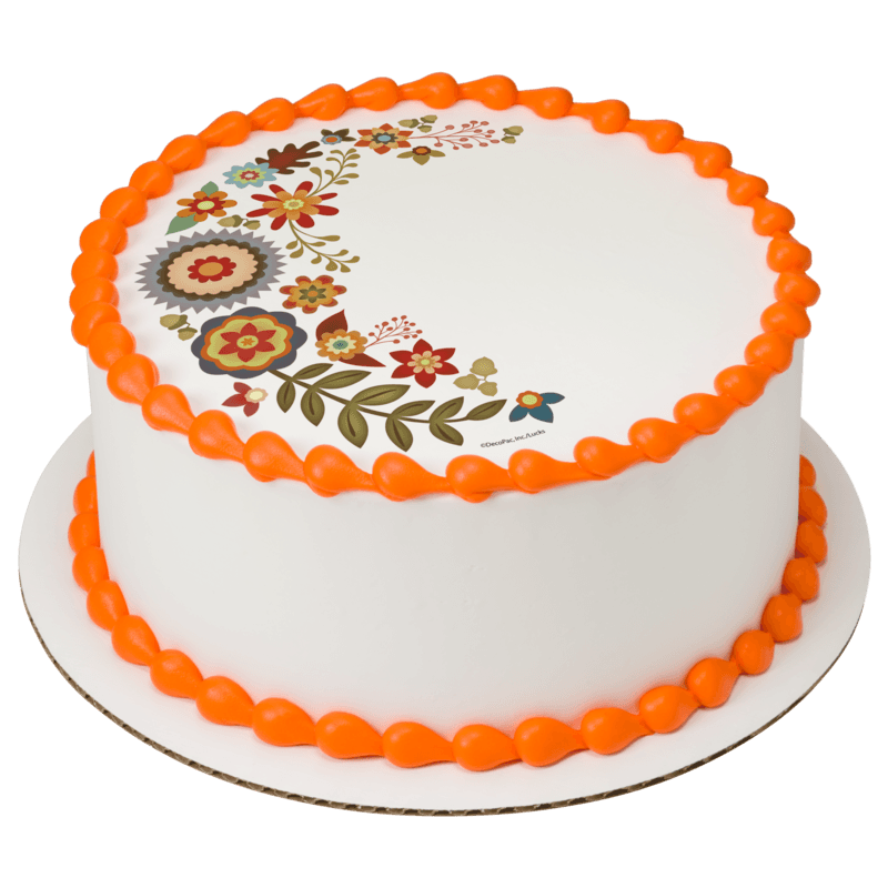 Autumn Flowers Cake