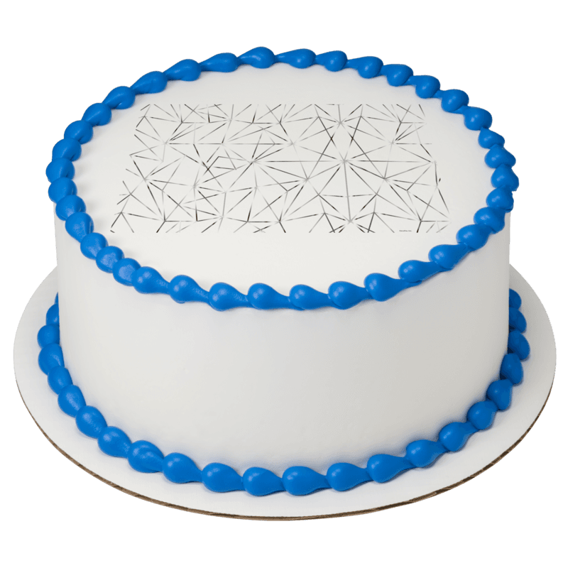 Silver Cracked Glass Cake