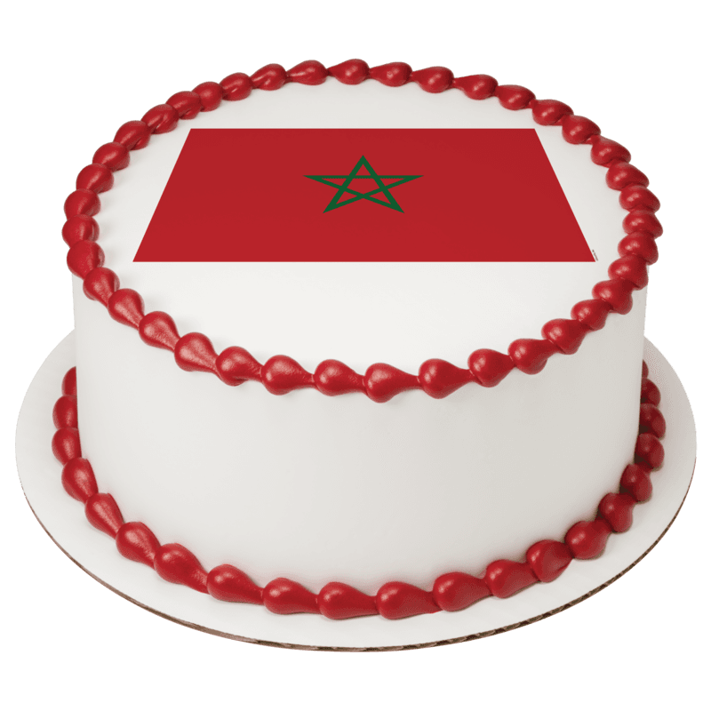 Morocco Country Flag Cake