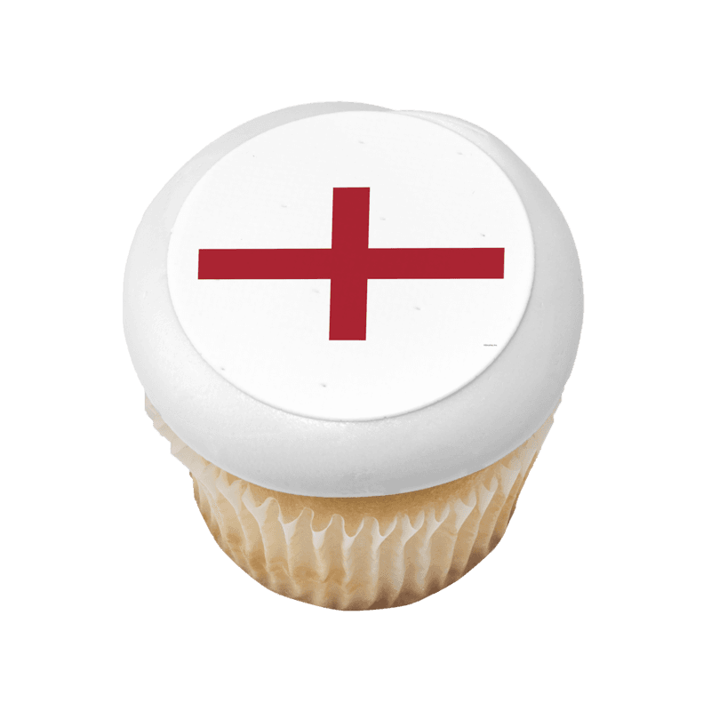 England Country Flag Cupcake