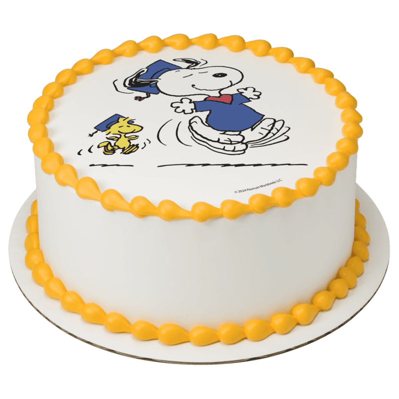 Peanuts® Snoopy® and Woodstock® Graduation Cake