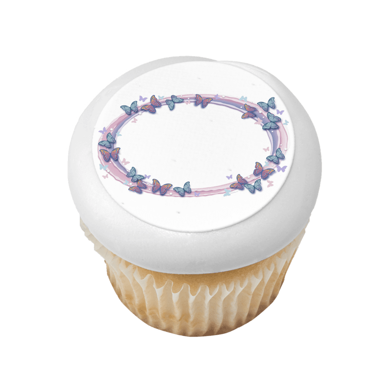 Fluttering Butterflies Sheet Cupcake