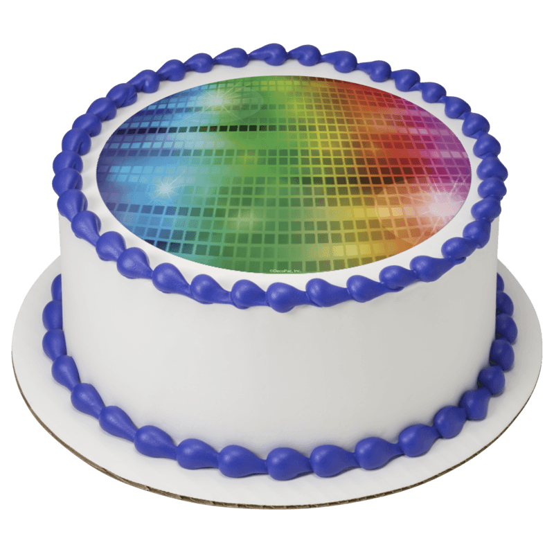Neon Disco Round Cake