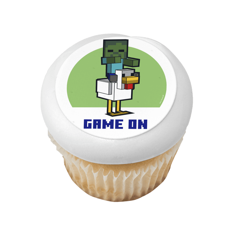 MINECRAFT Game On Cupcake