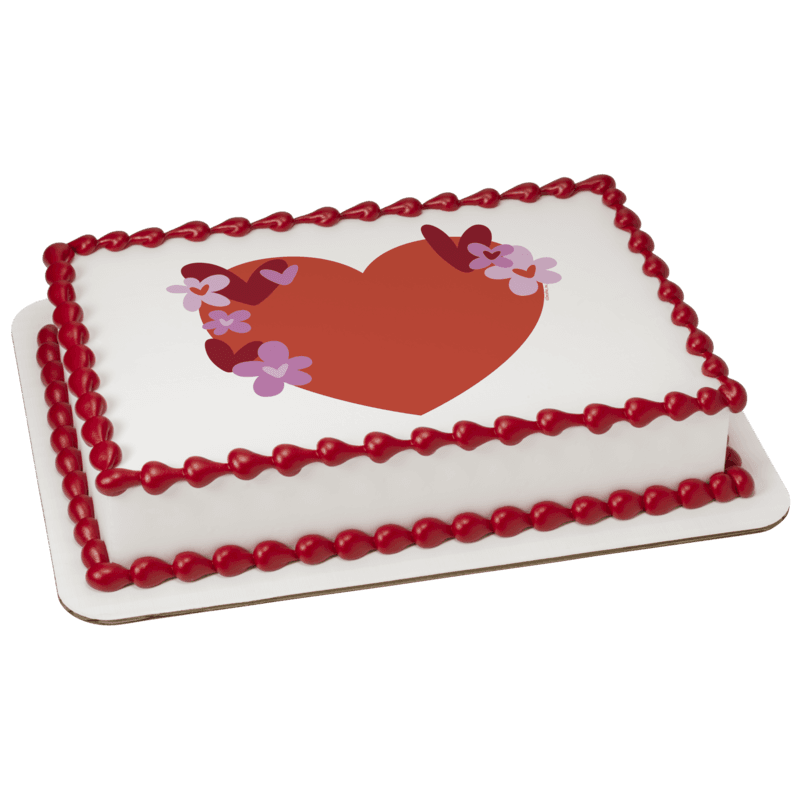 Red Heart Cake