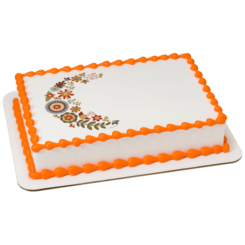 Autumn Flowers Cake
