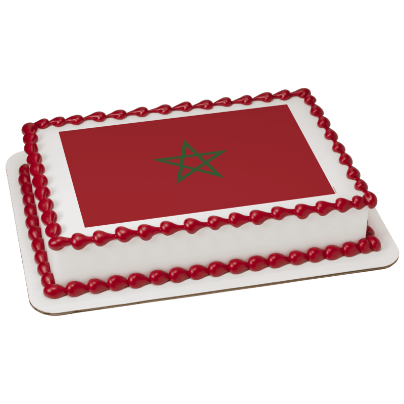 Morocco Country Flag Cake