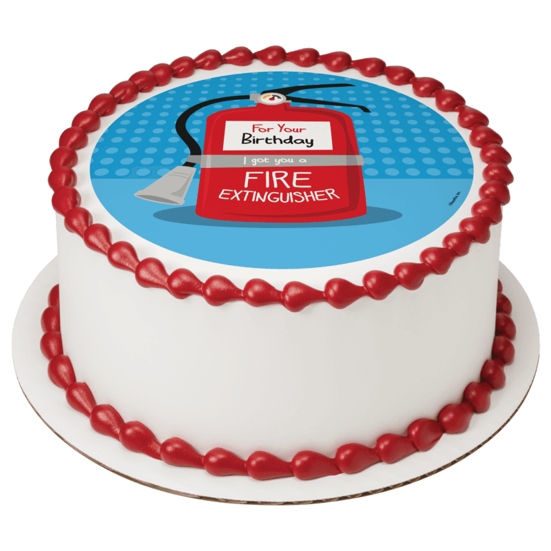 Fire Extinguisher Cake