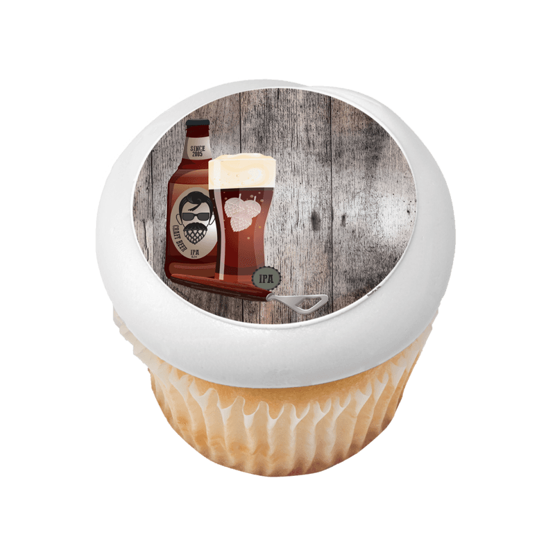 Beard and Hops Cupcake