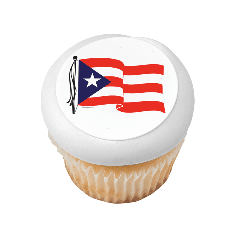Puerto Rican Flag Cupcake