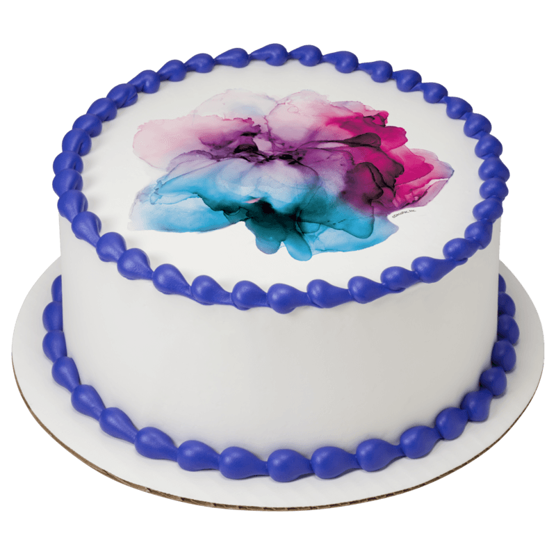 Abstract Watercolor Cake