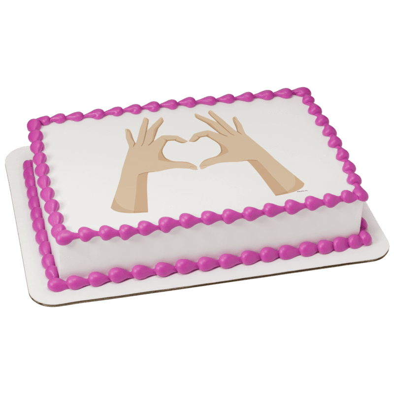 Heart Hands Cake
